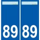 89 Auxerre logo adesivo piastra adesivi città