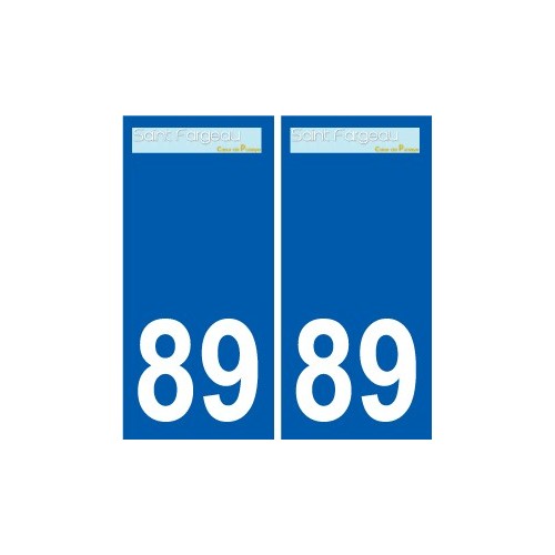 89 Auxerre logo sticker plate stickers city