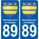 89 Auxerre blason autocollant plaque stickers ville
