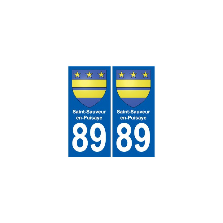 89 Auxerre escudo de armas de la etiqueta engomada de la placa de pegatinas de la ciudad