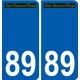 89 Auxerre logo sticker plate stickers city
