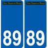 89 Auxerre logo adesivo piastra adesivi città
