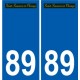 89 Auxerre logo sticker plate stickers city