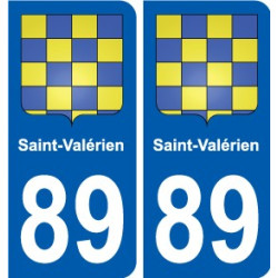 89 Auxerre coat of arms sticker plate stickers city
