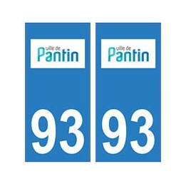 93 Pantin logo autocollant plaque stickers ville