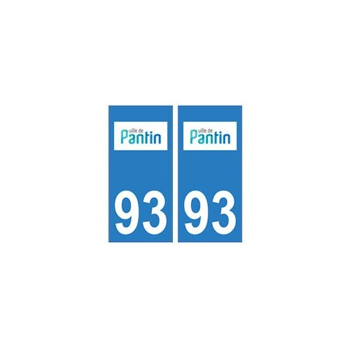 93 Pantin logo autocollant plaque stickers ville