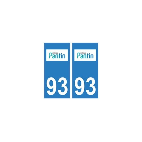 93 Pantin logo autocollant plaque stickers ville