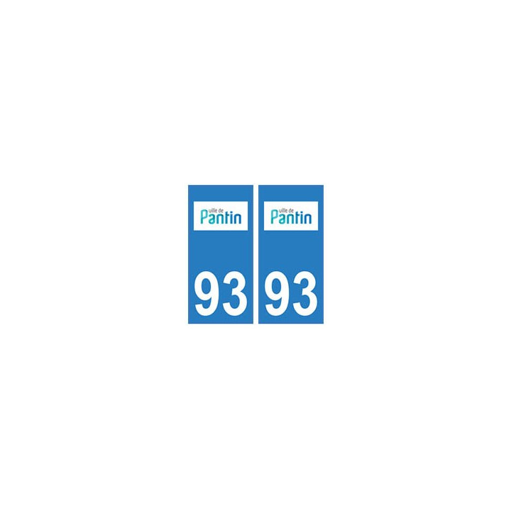 93 Pantin logo autocollant plaque stickers ville