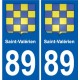 89 Auxerre coat of arms sticker plate stickers city