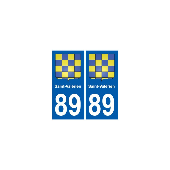 89 Auxerre escudo de armas de la etiqueta engomada de la placa de pegatinas de la ciudad
