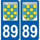 89 Auxerre logo autocollant plaque stickers ville