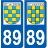 89 Auxerre logo autocollant plaque stickers ville