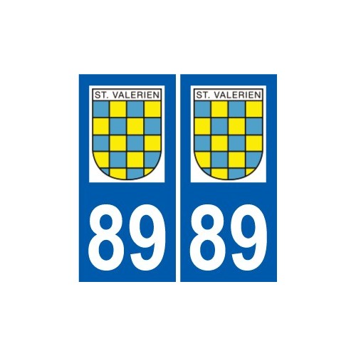 89 Auxerre logo adesivo piastra adesivi città