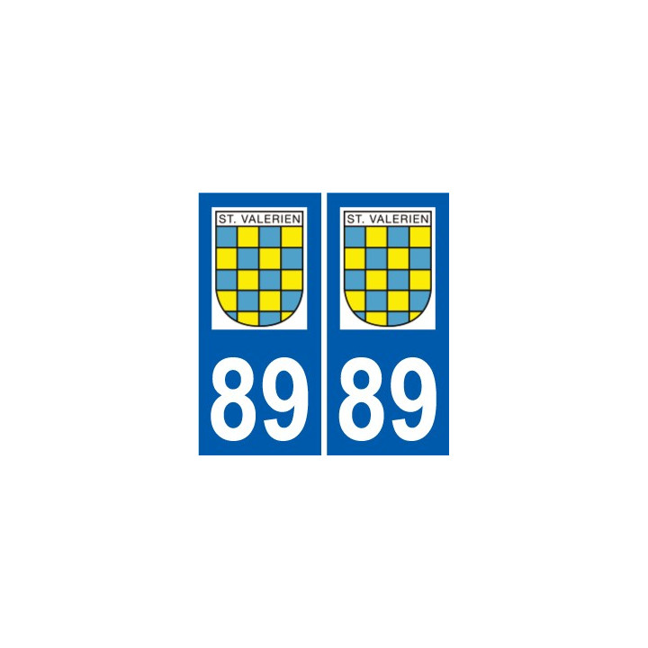 89 Auxerre logotipo de la etiqueta engomada de la placa de pegatinas de la ciudad