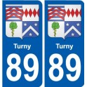 89 Auxerre blason autocollant plaque stickers ville