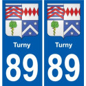 89 Auxerre wappen aufkleber typenschild aufkleber stadt