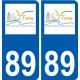 89 Auxerre logo autocollant plaque stickers ville