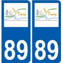 89 Auxerre logo sticker plate stickers city