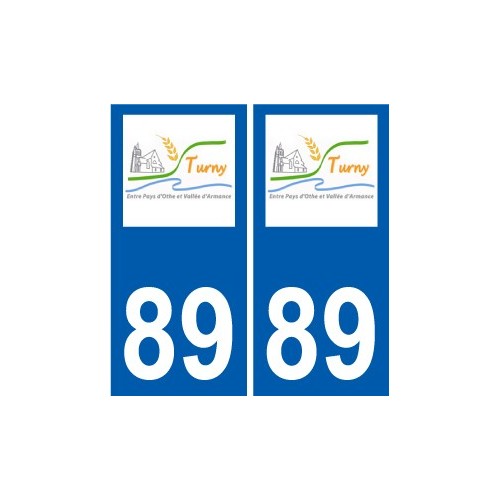 89 Auxerre logo autocollant plaque stickers ville
