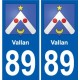 89 Auxerre blason autocollant plaque stickers ville