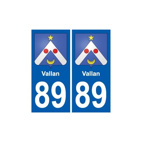 89 Auxerre coat of arms sticker plate stickers city