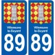 89 Auxerre stemma adesivo piastra adesivi città