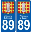 89 Auxerre blason autocollant plaque stickers ville