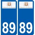 89 Auxerre logo autocollant plaque stickers ville