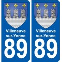 89 Auxerre blason autocollant plaque stickers ville