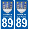 89 Auxerre wappen aufkleber typenschild aufkleber stadt
