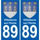 89 Auxerre coat of arms sticker plate stickers city