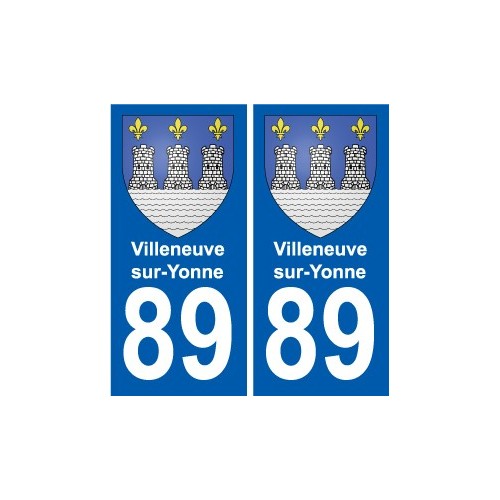 89 Auxerre blason autocollant plaque stickers ville