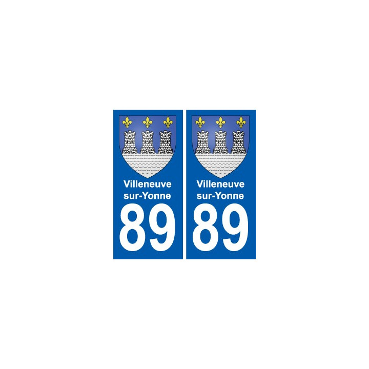 89 Auxerre coat of arms sticker plate stickers city