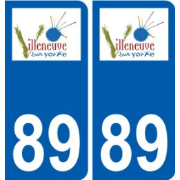 89 Auxerre logo sticker plate stickers city