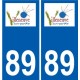 89 Auxerre logo autocollant plaque stickers ville