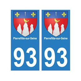 93 Pierrefitte-sur-Seine blason autocollant plaque stickers ville