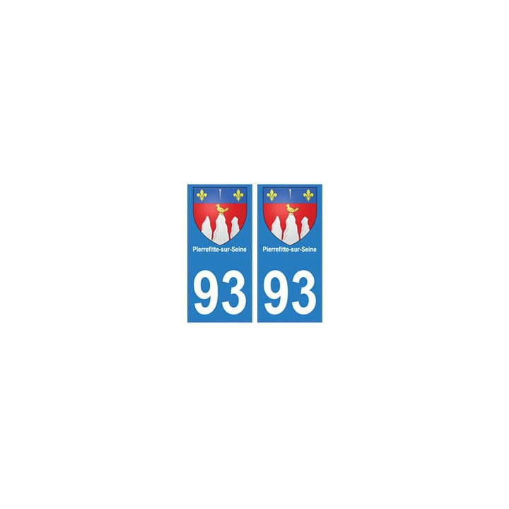 93 Pierrefitte-sur-Seine blason autocollant plaque stickers ville