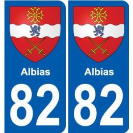 82 Septfonds coat of arms sticker plate stickers city