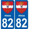82 Septfonds blason autocollant plaque stickers ville