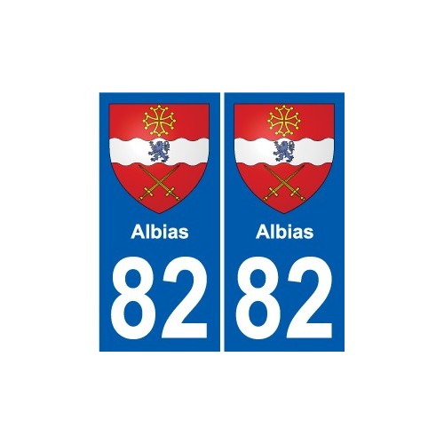 82 Septfonds stemma adesivo piastra adesivi città
