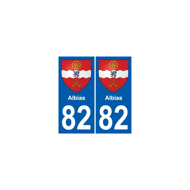 82 Septfonds escudo de armas de la etiqueta engomada de la placa de pegatinas de la ciudad