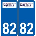 82 Albias logo autocollant plaque stickers ville