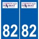 82 Albias logo autocollant plaque stickers ville
