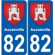 82 Septfonds wappen aufkleber typenschild aufkleber stadt