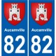 82 Septfonds coat of arms sticker plate stickers city