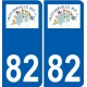 82 Septfonds wappen aufkleber typenschild aufkleber stadt