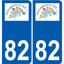 82 Septfonds coat of arms sticker plate stickers city