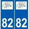 82 Aucamville logo autocollant plaque stickers ville