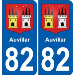 82 Auvillar blason autocollant plaque stickers ville
