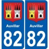 82 Septfonds stemma adesivo piastra adesivi città